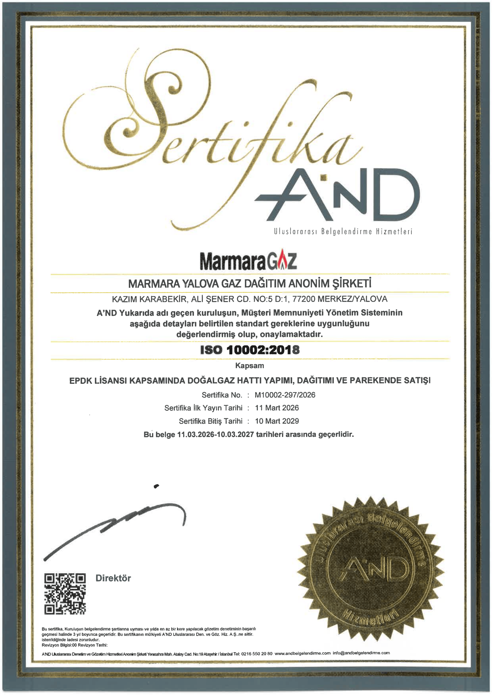 ISO 10002 Sertifikası
