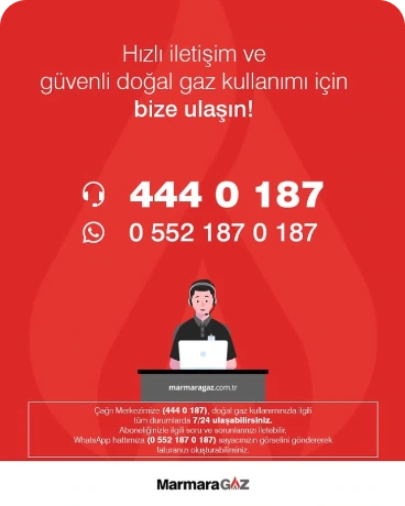 444 0 187 Doğal Gaz İletişim Hattı paylaşımı